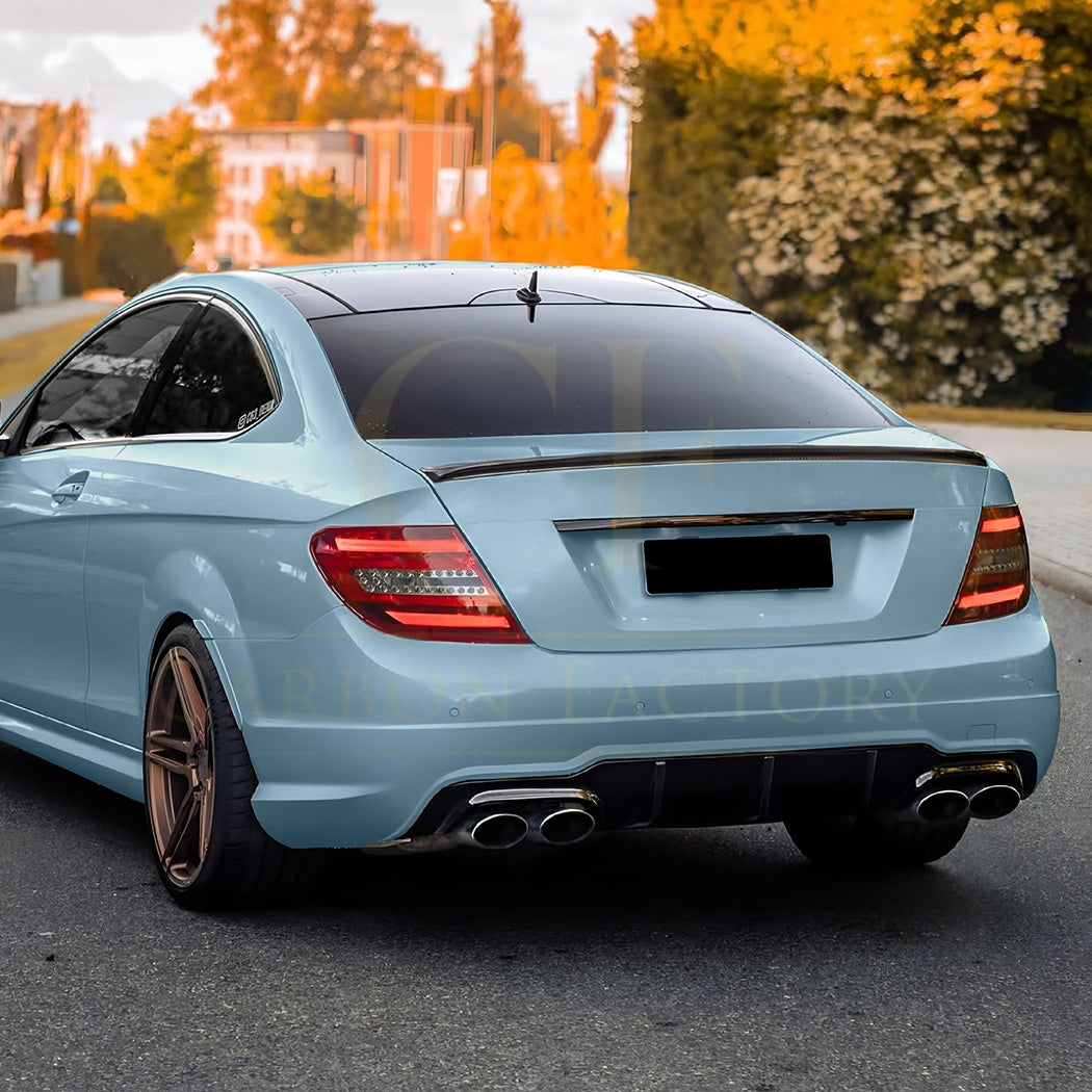 AMG Style Gloss Black Boot Spoiler for Mercedes Benz W204 C Class & C63 Coupe 07-14 - Carbon Factory