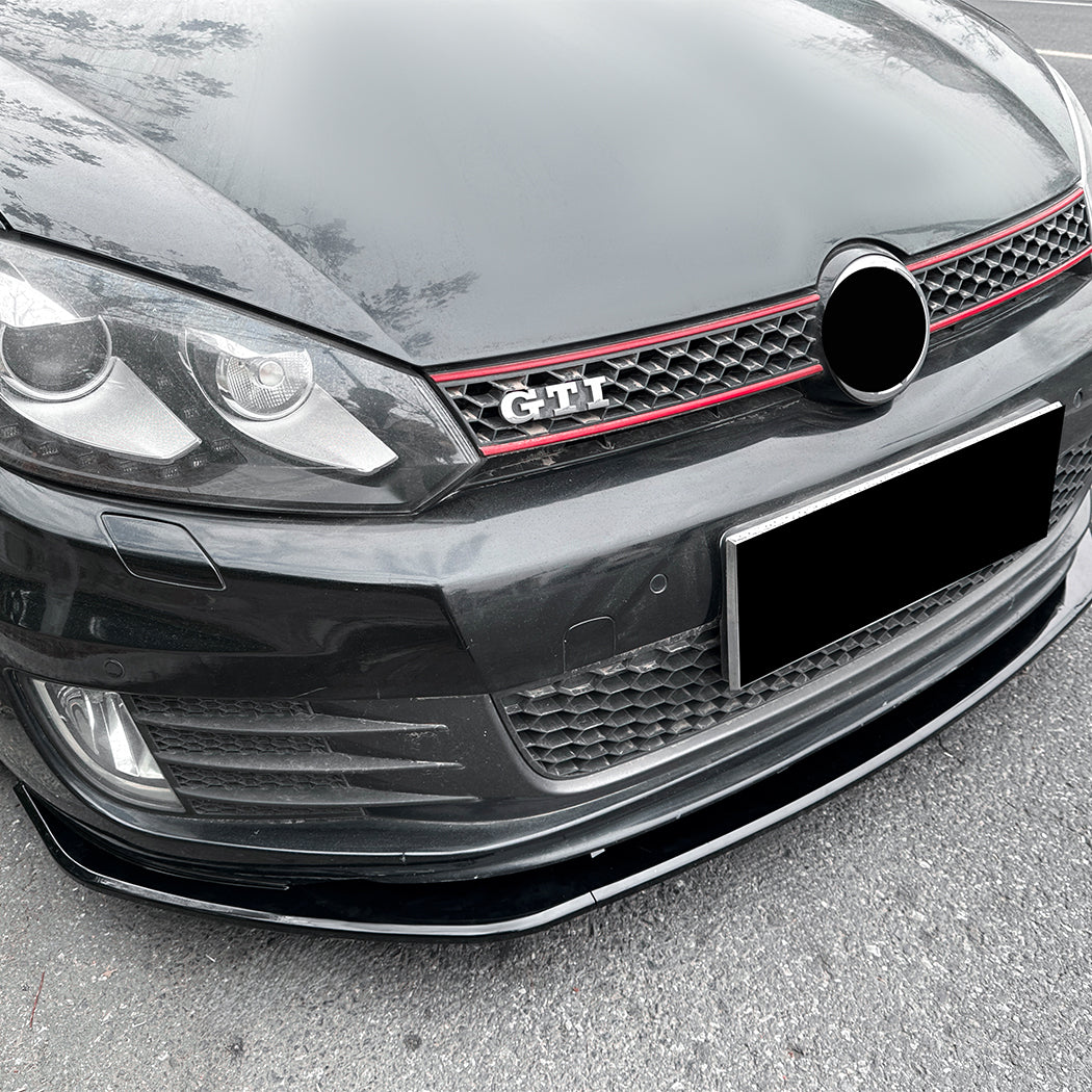 Gloss Black Front Splitter for VW Golf MK6 GTI 08-12