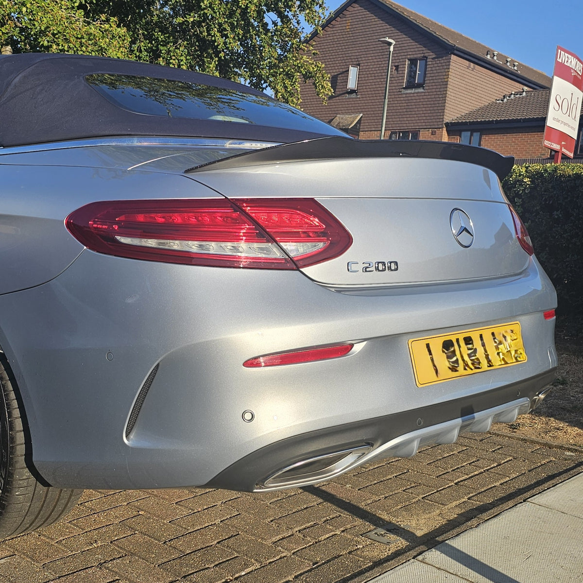 A Style Carbon Fibre Boot Spoiler for Mercedes Benz A205 C Class Convertible 15-21