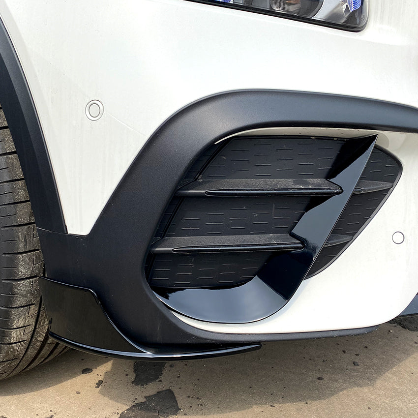 Gloss Black Front Canards for Mercedes Benz X247 GLB AMG 19-23