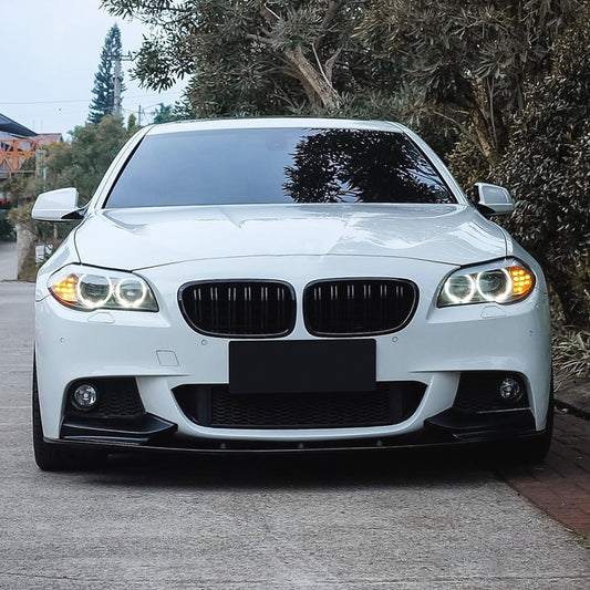 V Style Gloss Black Front Splitter for BMW F10 F11 5 Series 10-17
