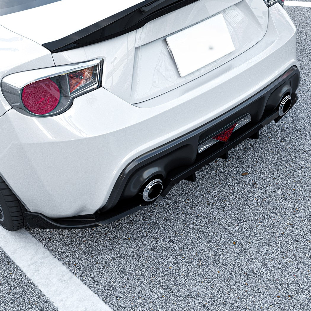 V style Gloss Black Rear Diffuser for Toyota GT86 12-20