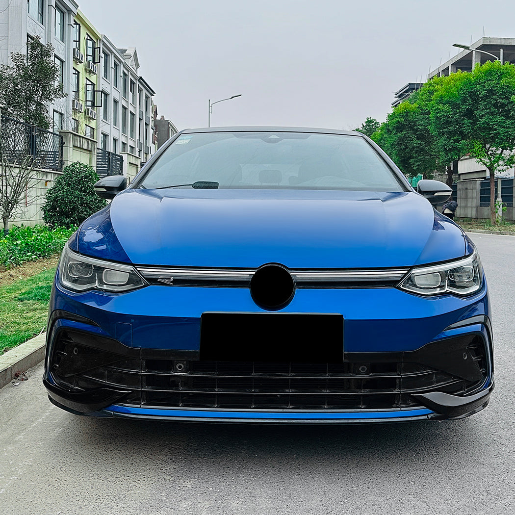 CS Style Gloss Black Front Canards for VW Golf MK8 GTI & R Line 20-23