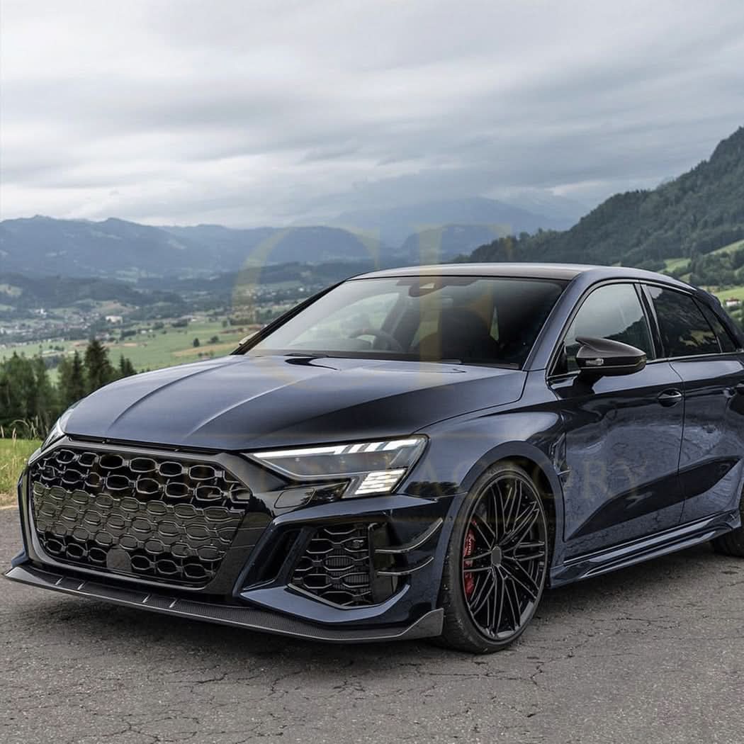 Gloss Black Front Canards for Audi 8Y RS3 20-24 - Carbon Factory