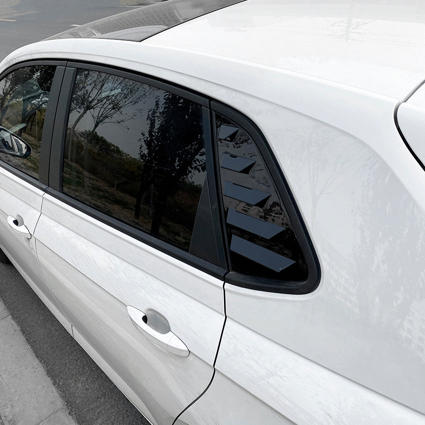 Gloss Black Window Louvers for VW Polo MK6 18-26