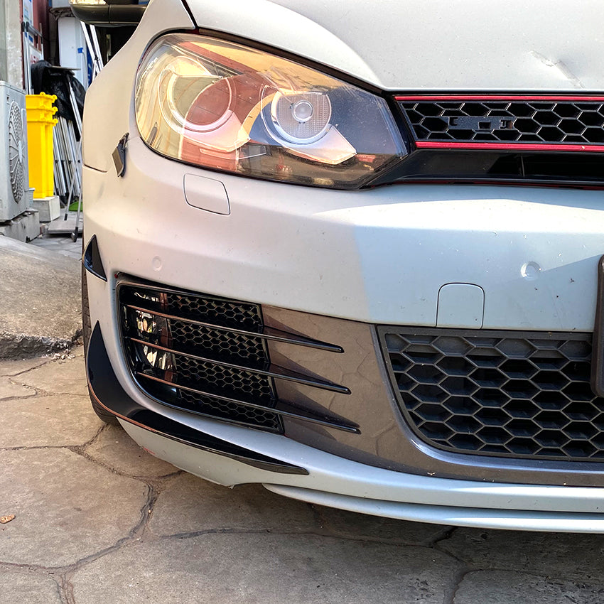 Gloss Black Front Canards for VW Golf MK6 GTI 08-12