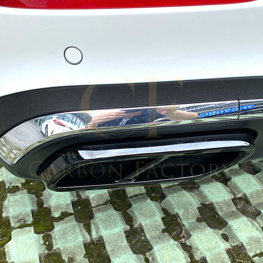 Gloss Black Exhaust Tip Covers for Mercedes Benz W206 C Class 22-Present - Carbon Factory