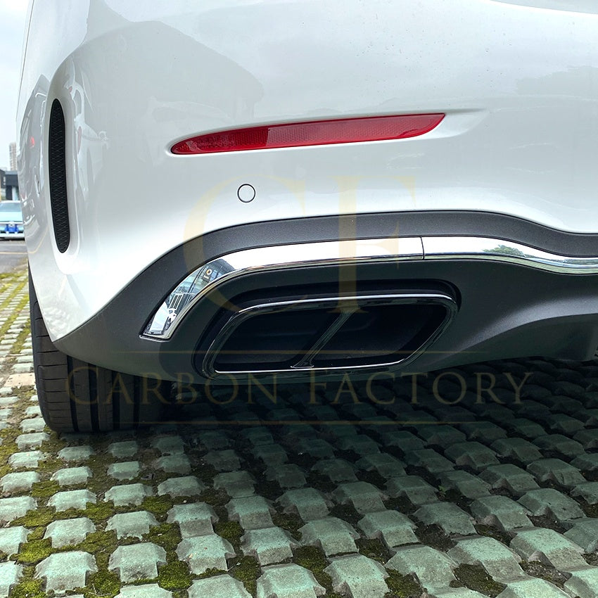 Gloss Black Exhaust Tip Covers for Mercedes Benz W206 C Class 22-Present - Carbon Factory