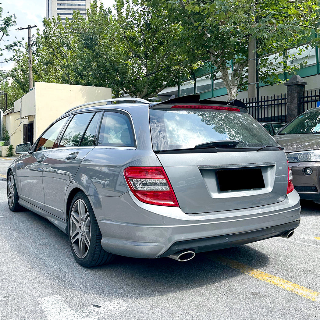 V Style Gloss Black Boot Spoiler for Mercedes Benz W204 C Class & C63 Estate 07-14 - Carbon Factory