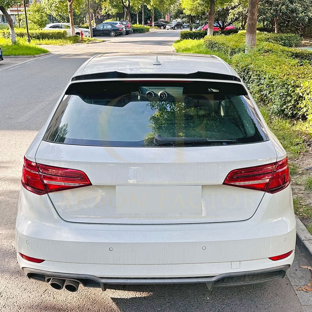 Gloss Black Roof Spoiler for Audi A3 8V S3 Hatchback 13-20 - Carbon Factory