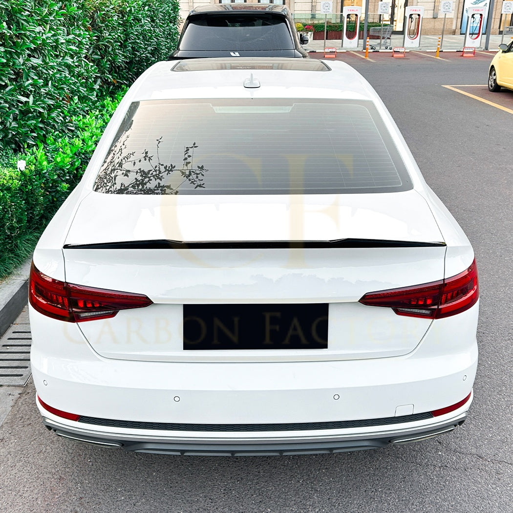V Style Gloss Black Boot Spoiler for Audi A4 S4 B9 B9.5 15-25 - Carbon Factory