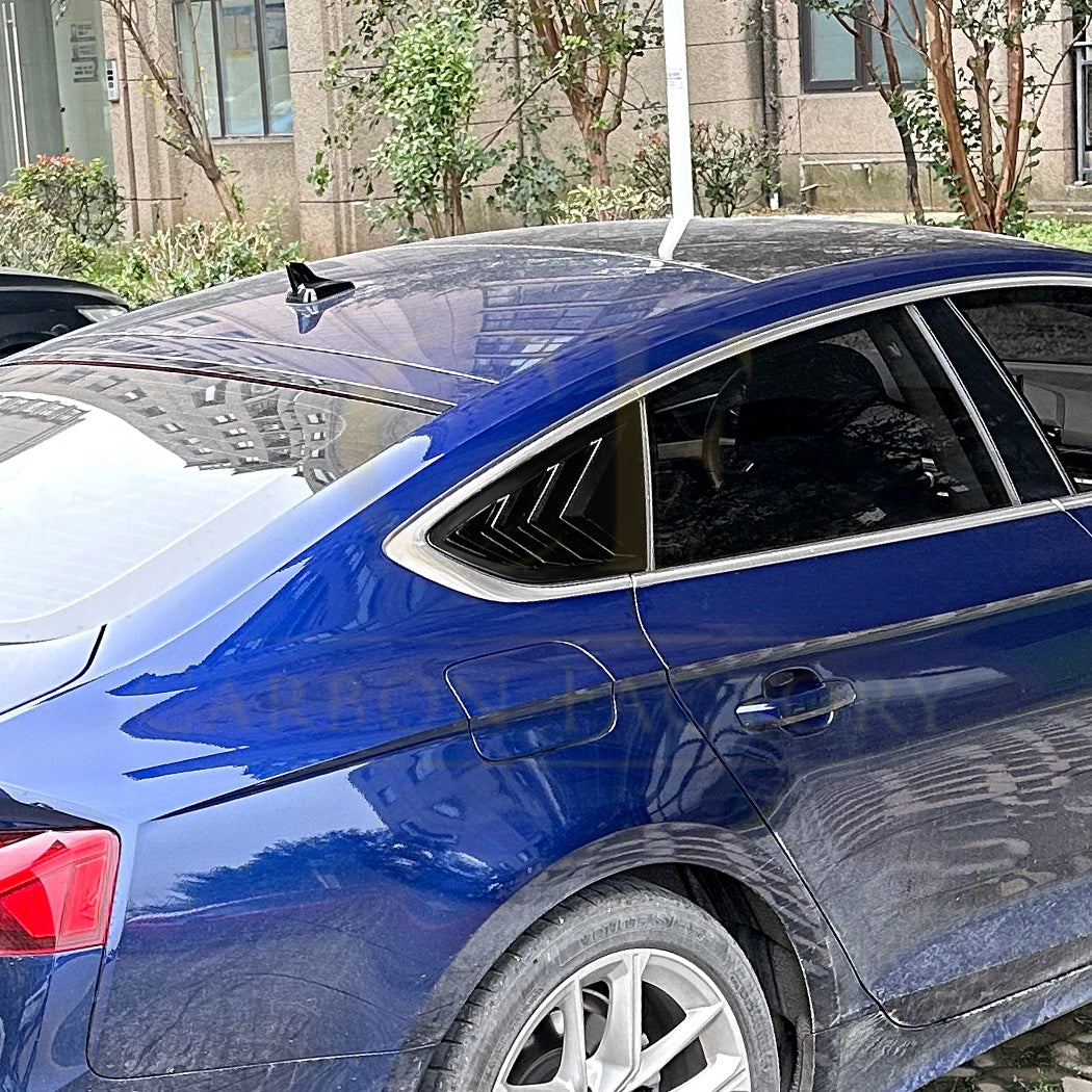Gloss Black Window Louver Vents for Audi B9 A5 S Line & S5 Sportback 17-24 - Carbon Factory