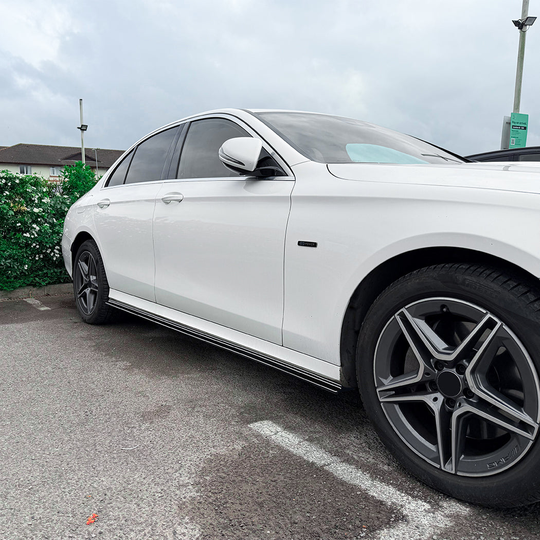 AMG Style Gloss Black Side Skirts for Mercedes Benz W213 E Class 16-23 - Carbon Factory