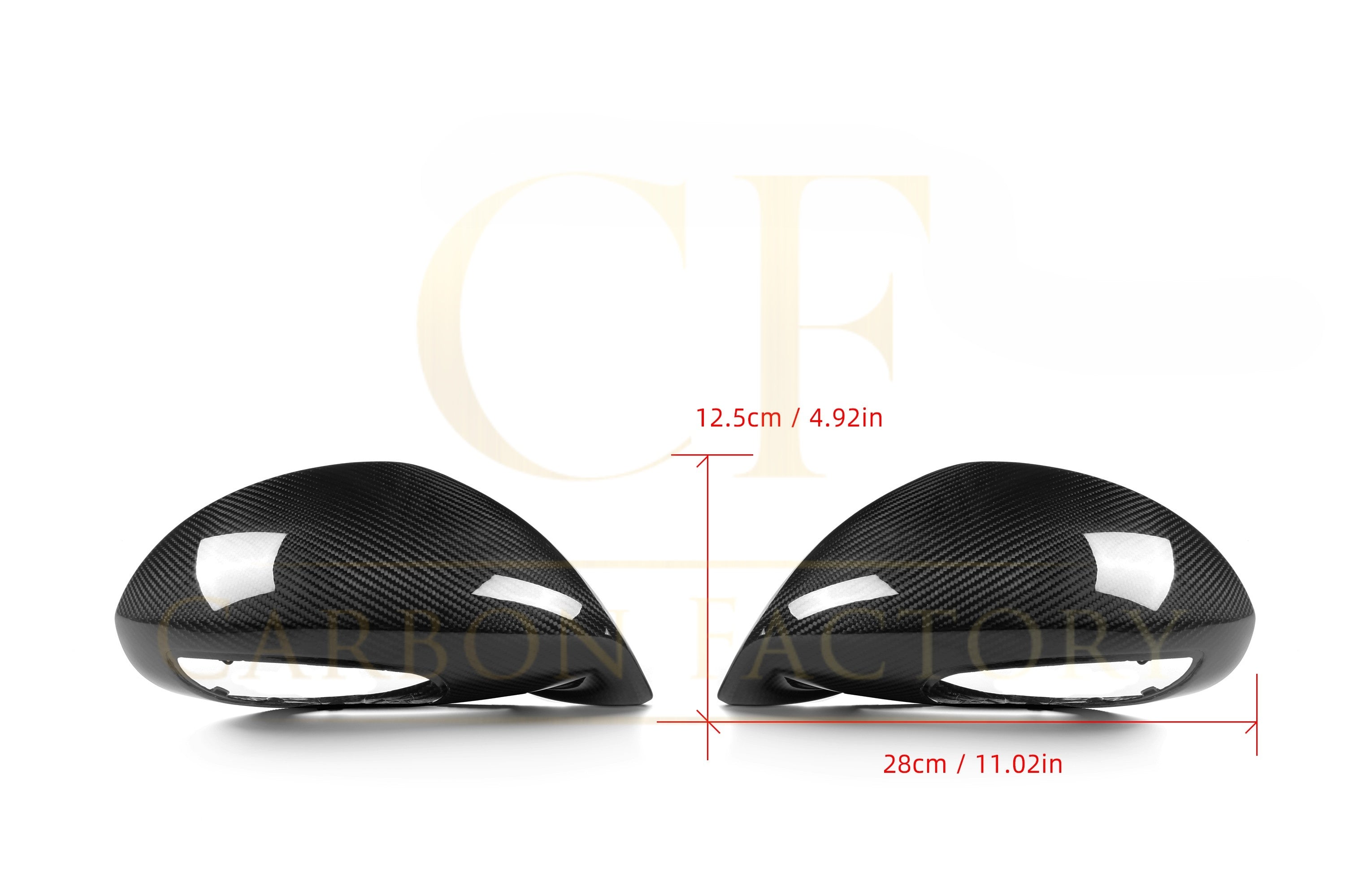 Pre-Preg Carbon Fibre Mirror Covers for Porsche 991 911 RS LHD 11-15 - Carbon Factory