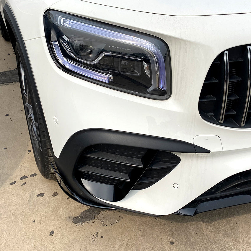 Gloss Black Front Bumper Trims for Mercedes Benz X247 GLB AMG 19-23