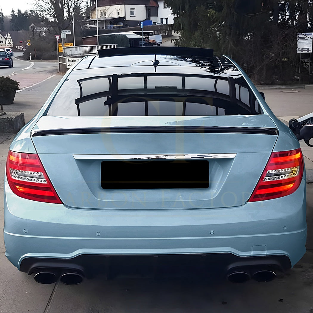 AMG Style Gloss Black Boot Spoiler for Mercedes Benz W204 C Class & C63 Coupe 07-14 - Carbon Factory