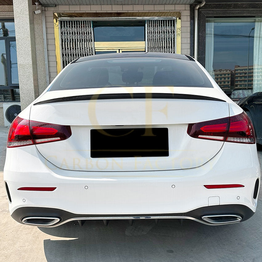 AMG Style Gloss Black Boot Spoiler for Mercedes Benz W177 A Class Saloon 18-25 - Carbon Factory
