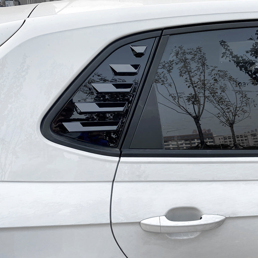 Gloss Black Window Louvers for VW Polo MK6 18-26