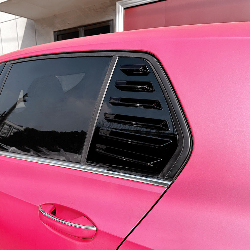 Gloss Black Window Louvers for VW Golf MK8 MK8.5 20-26