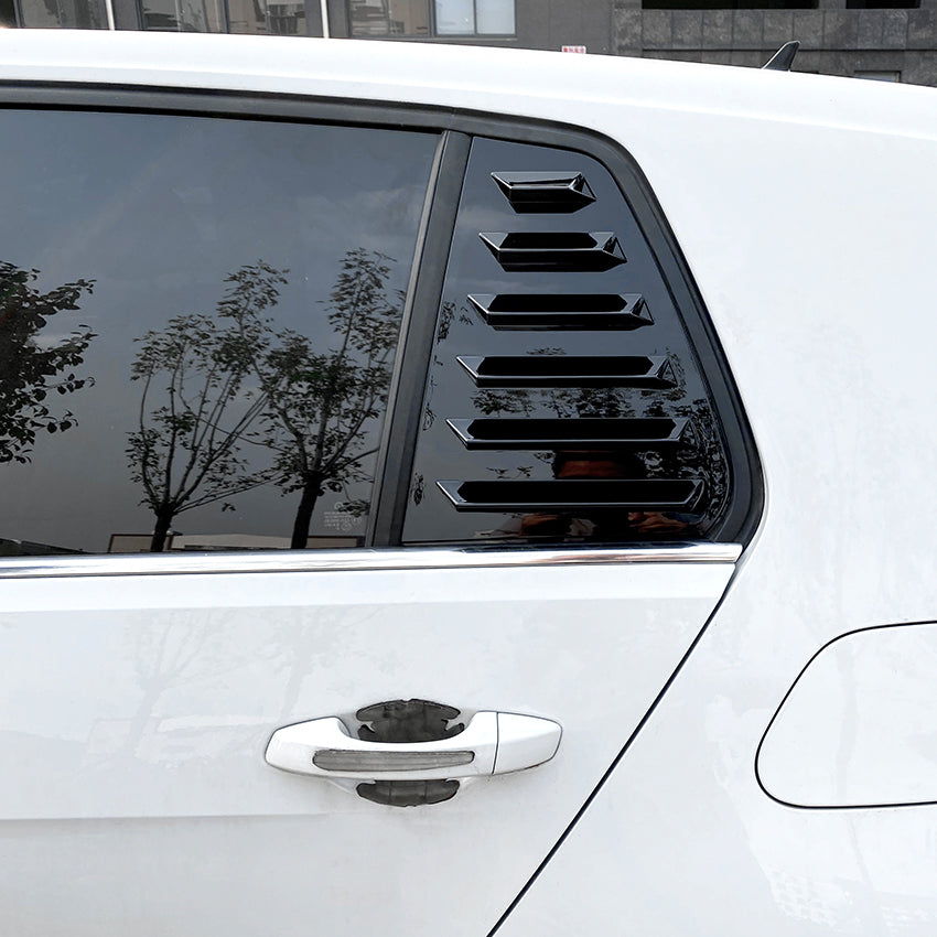 Gloss Black Window Louvers for VW Golf MK7 MK7.5 14-20