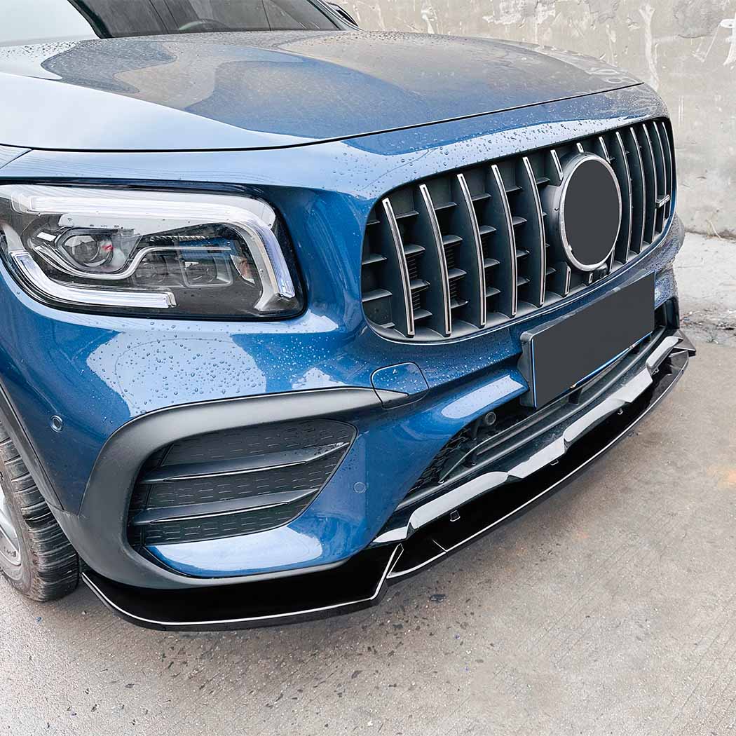 A Style Gloss Black Front Splitter for Mercedes Benz X247 GLB 19-23