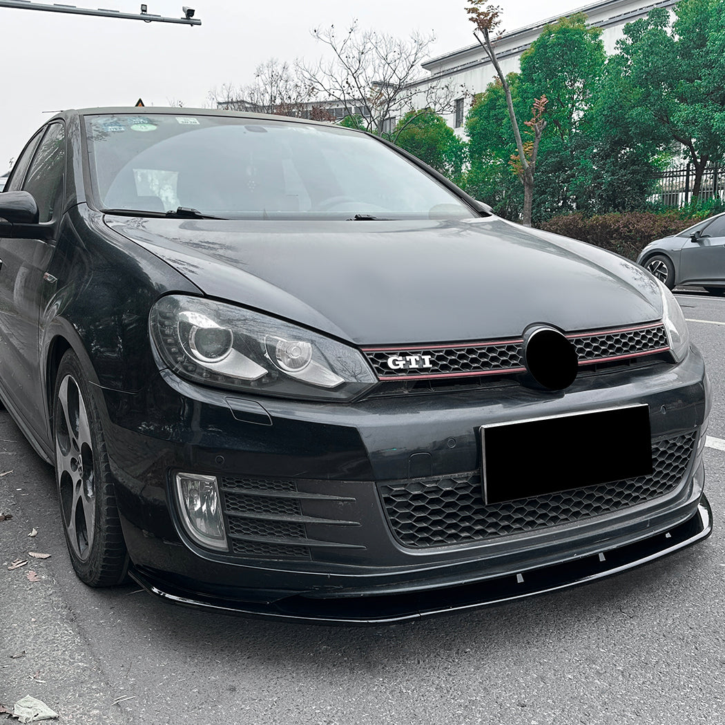 Gloss Black Front Splitter for VW Golf MK6 GTI 08-12