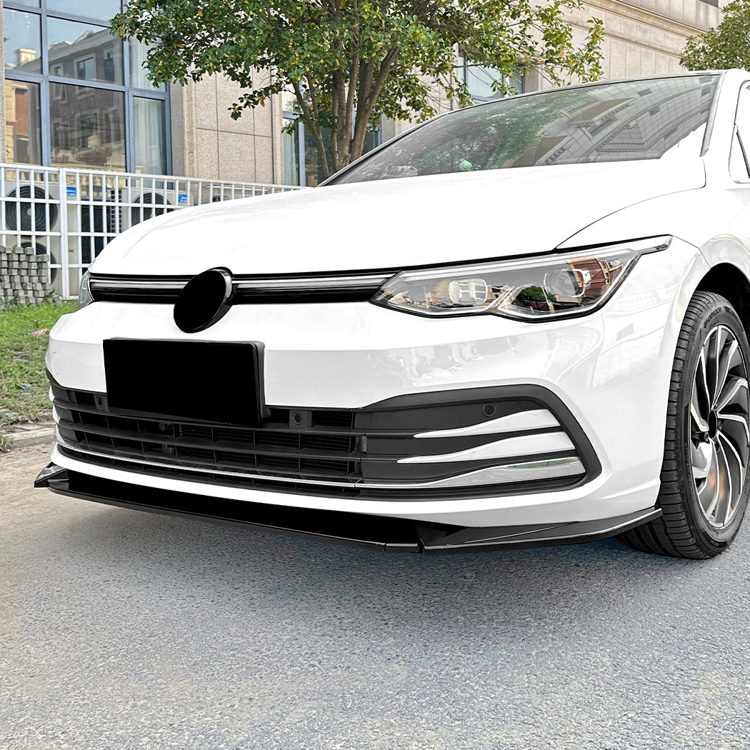 PR Style Gloss Black Front Splitter for VW Golf MK8 Standard model 20-23