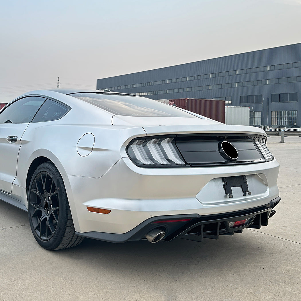 Gloss Black Rear Diffuser for Ford Mustang S550 MK6.5 18-23