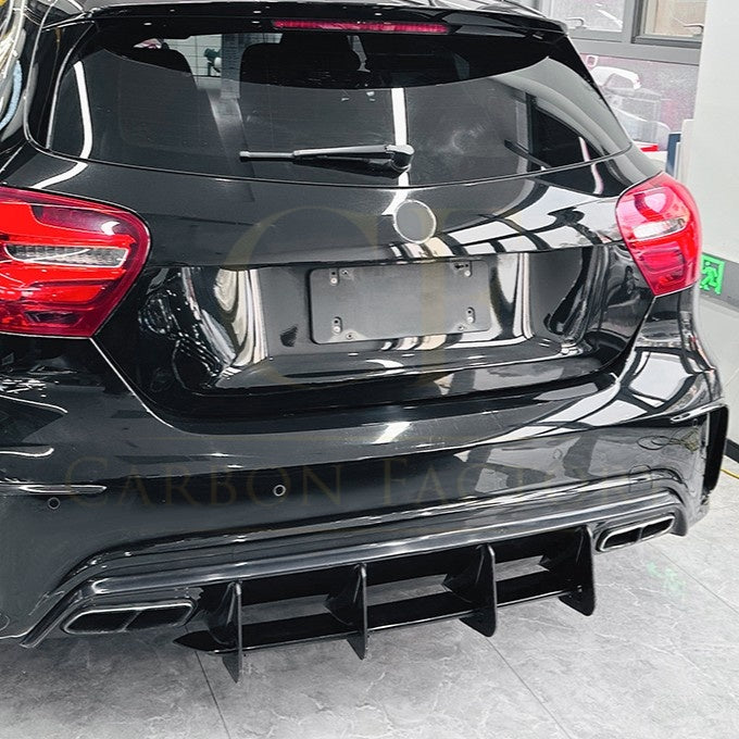 V Style Gloss Black Rear Diffuser for Mercedes Benz W176 A45 13-18 - Carbon Factory