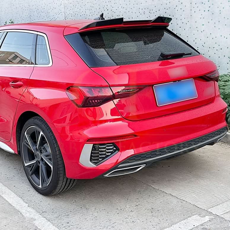 V Style Gloss Black Roof Spoiler for Audi A3 S3 RS3 8Y Sportback 20-Present - Carbon Factory