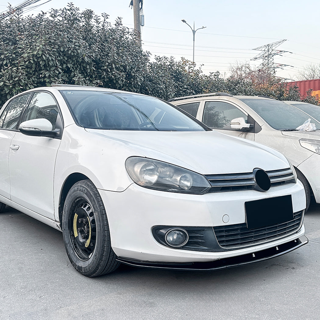 Gloss Black Front Splitter for VW Golf MK6 Standard Model 08-12