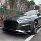 V Style Gloss Black Front Splitter for Audi A4 B9.5 S Line & S4 20-25
