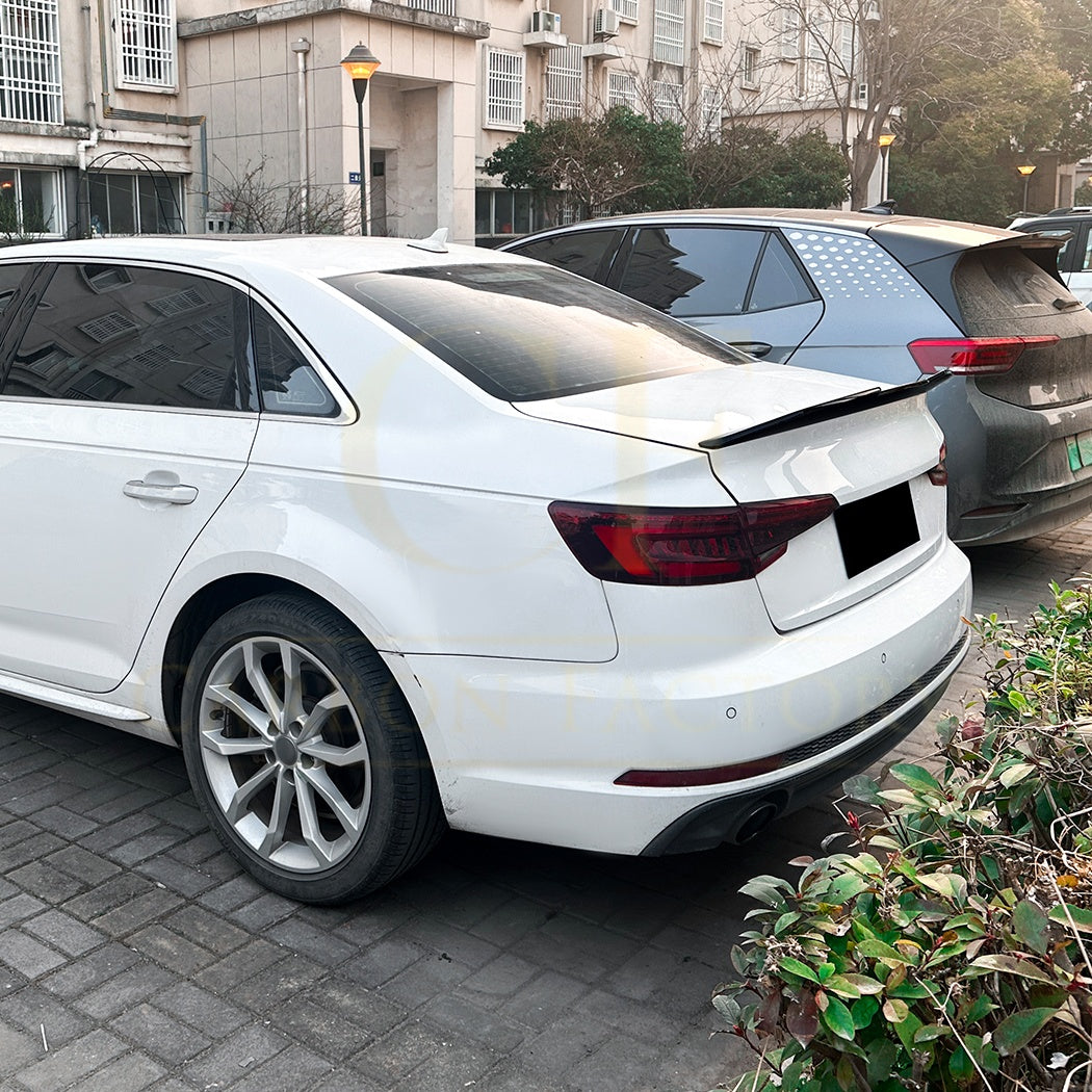 PSM Style Gloss Black Boot Spoiler for Audi A4 S4 B9 B9.5 15-25 - Carbon Factory