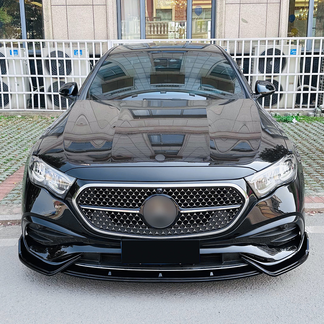 AMG Style Gloss Black Front Splitter for Mercedes Benz W214 E Class AMG 24-Present - Carbon Factory