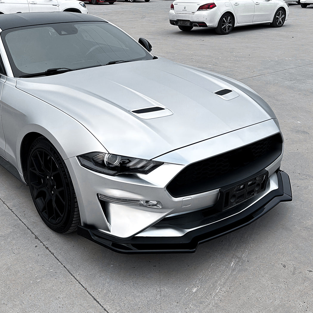 Gloss Black Front Splitter for Ford Mustang S550 MK6.5 18-23