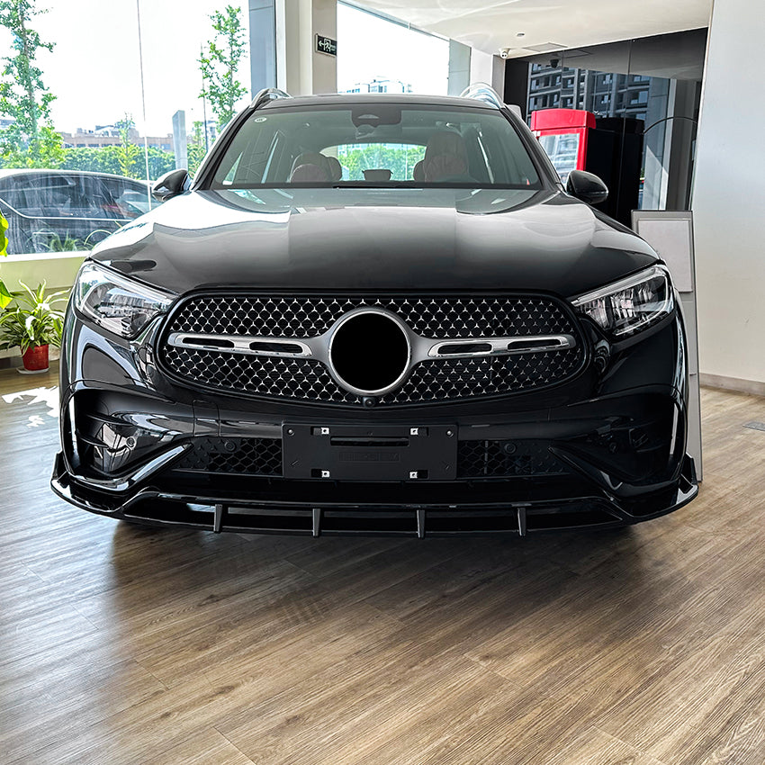 A Style Gloss Black Front Splitter for Mercedes Benz X254 GLC 23-26