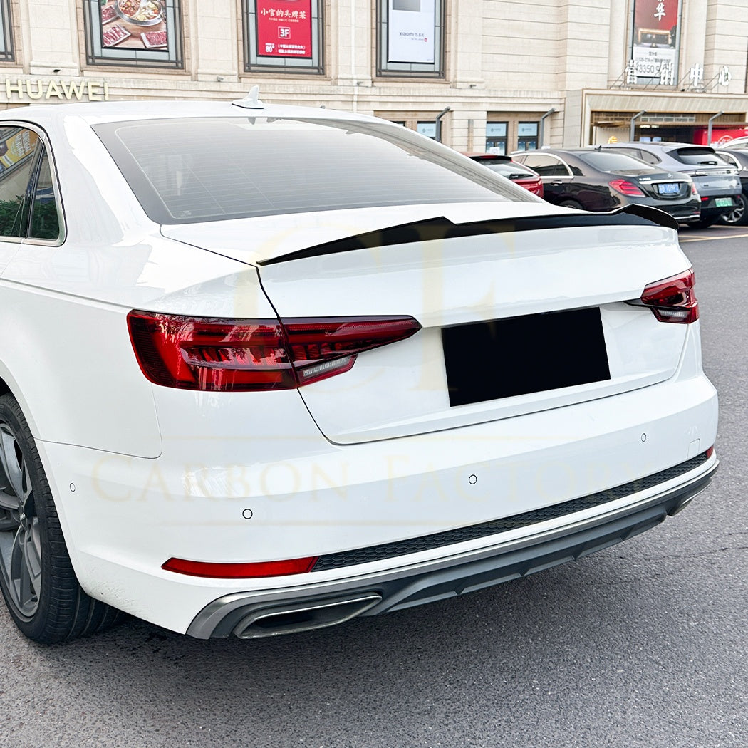 V Style Gloss Black Boot Spoiler for Audi A4 S4 B9 B9.5 15-25