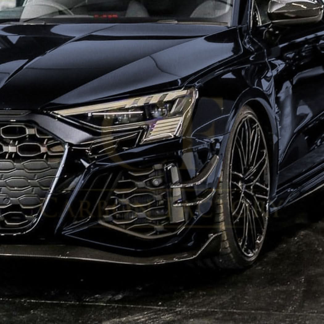 Gloss Black Front Canards for Audi 8Y RS3 20-24 - Carbon Factory