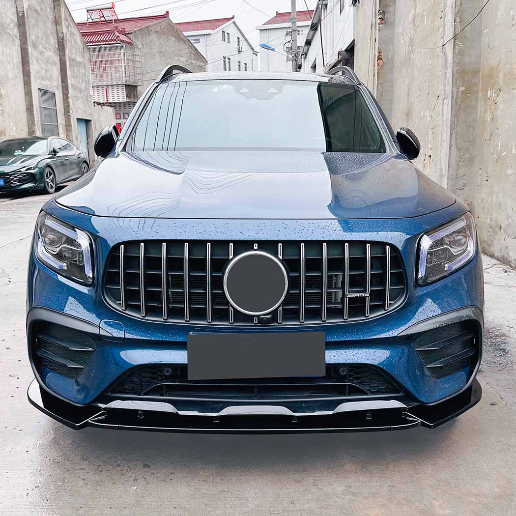A Style Gloss Black Front Splitter for Mercedes Benz X247 GLB 19-23