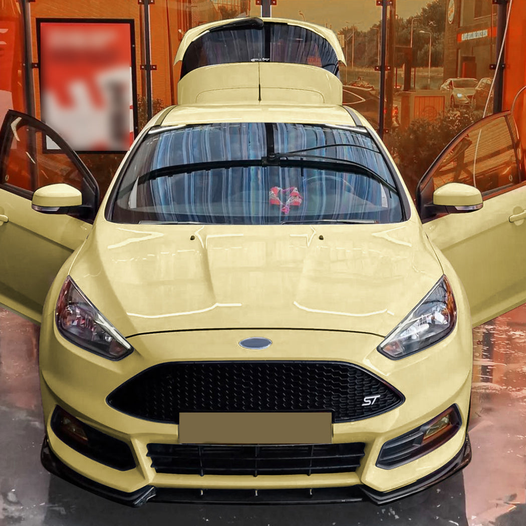 Gloss Black Front Splitter for Ford Focus ST C346 MK3.5 15-18