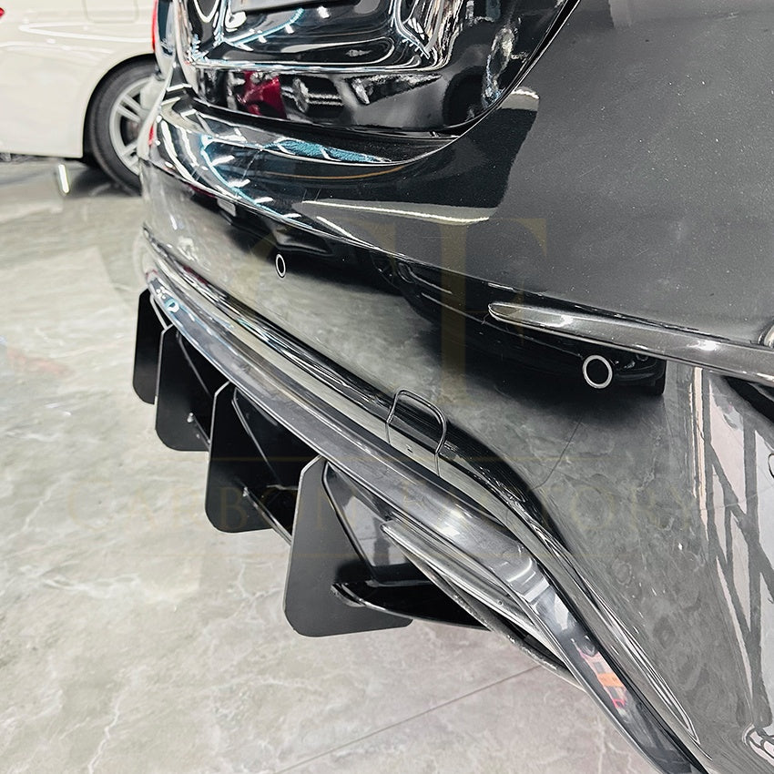 V Style Gloss Black Rear Diffuser for Mercedes Benz W176 A45 13-18