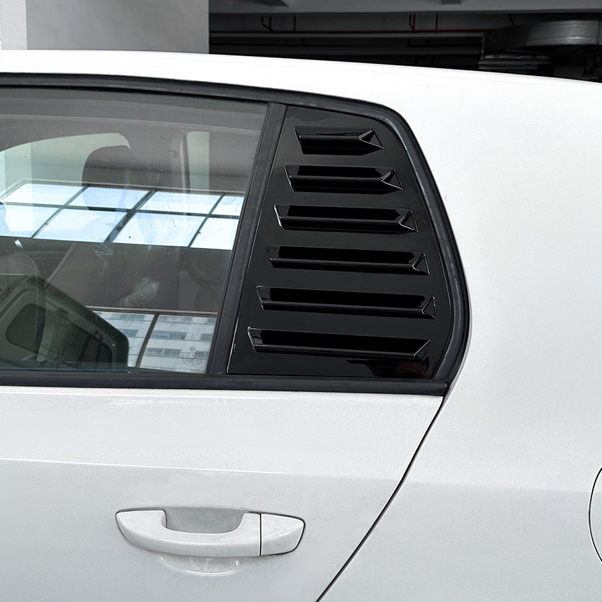 Gloss Black Window Louver Vents for VW Golf MK6 08-12