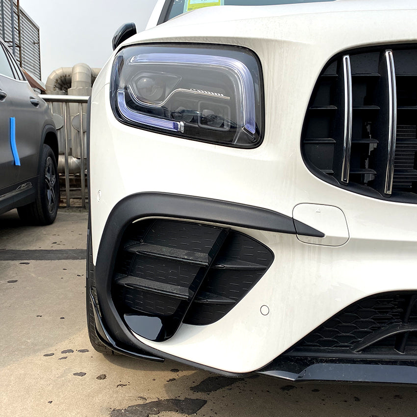 Gloss Black Front Bumper Trims for Mercedes Benz X247 GLB AMG 19-23