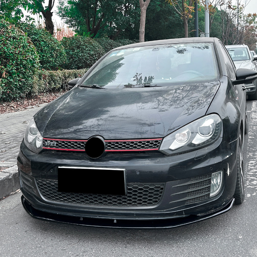 Gloss Black Front Splitter for VW Golf MK6 GTI 08-12