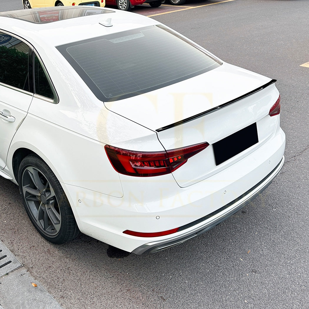 V Style Gloss Black Boot Spoiler for Audi A4 S4 B9 B9.5 15-25 - Carbon Factory