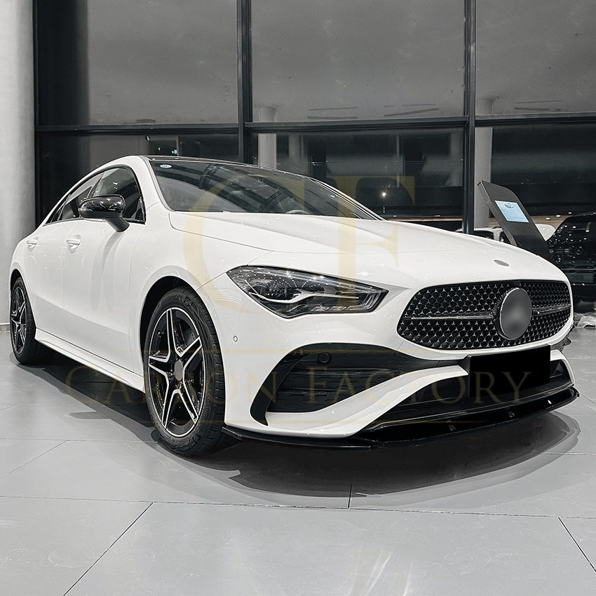 AMG Style Gloss Black Front Splitter for Mercedes Benz W118 CLA 24-Present - Carbon Factory