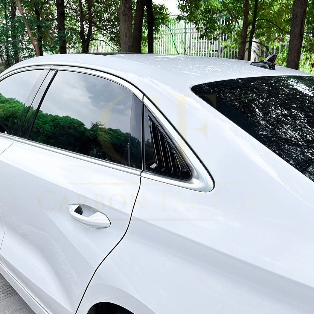 Gloss Black Window Louver Vents for Audi A3 8Y Saloon 20-Present - Carbon Factory