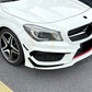 Gloss Black Front Canards set for Mercedes Benz W117 CLA AMG 13-15