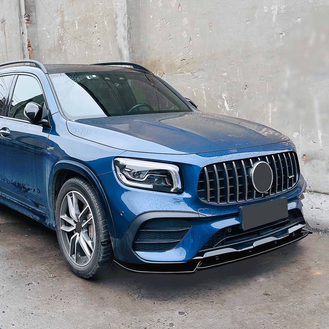 A Style Gloss Black Front Splitter for Mercedes Benz X247 GLB 19-23