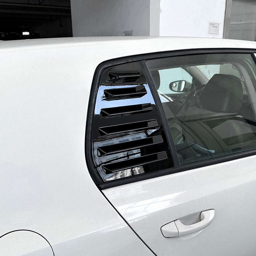 Gloss Black Window Louver Vents for VW Golf MK6 08-12
